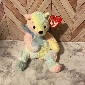Mellow TY beanie baby Pastel Bear Plush Toy